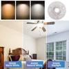סט רפורמה למאוורר תקרה LED 18W אור מאוורר מתכוונן החלפה התקנה קלה 220V נורת חיסכון באנרגיה