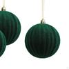 3 Pack of Flocked Christmas Baubles for Home Decor
