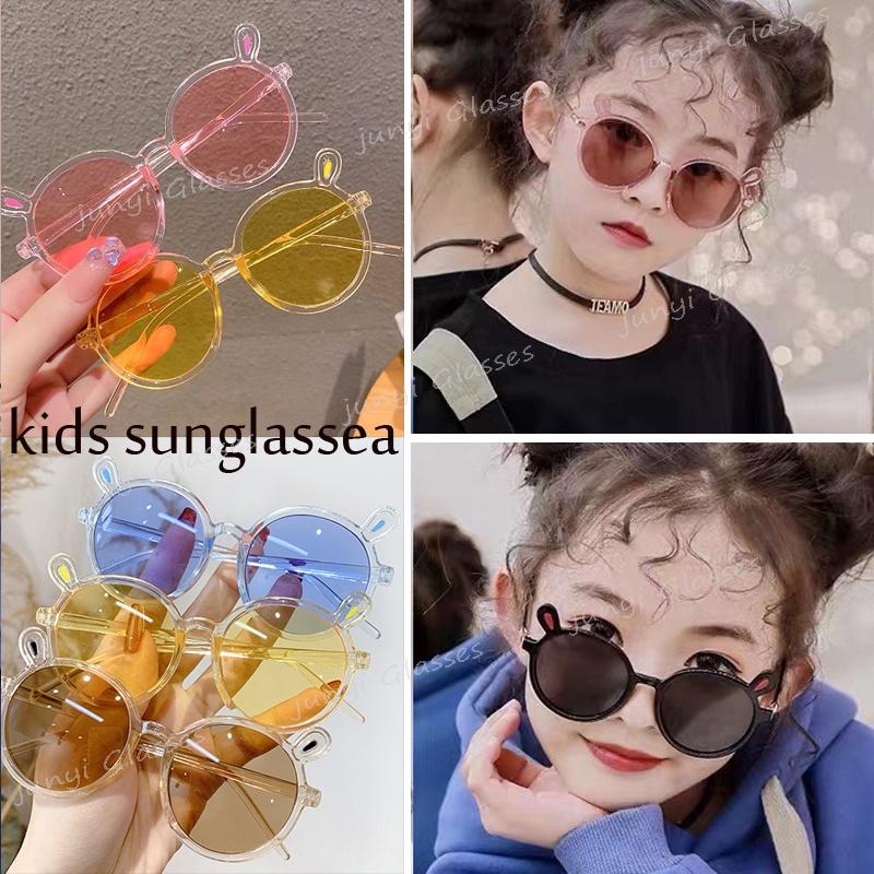 Children's Round Sunglasses Fashion Cute Baby Bunny Girl ear Sun