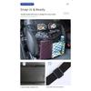 Vehicle Seat Back Storage Net, 3 Pocket Elastic Mesh Panel with Reinforced Edges and Seat Mount Belts for Cars