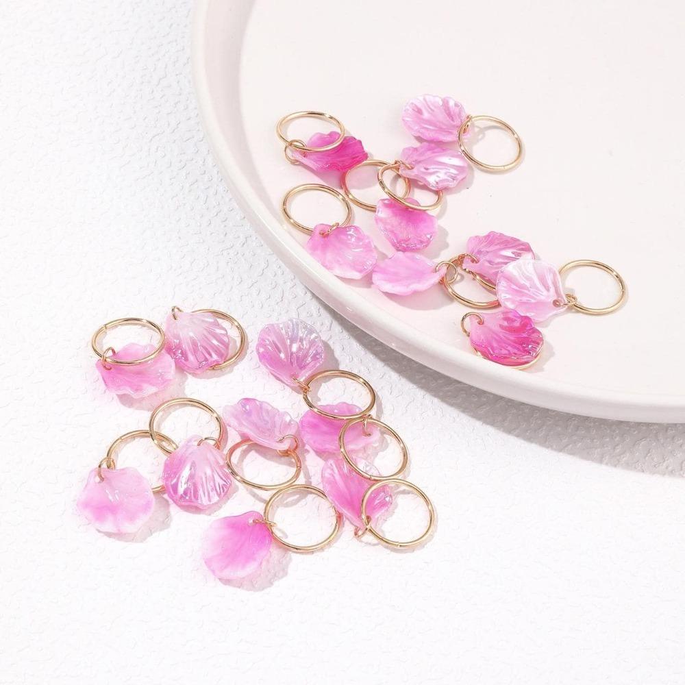 

20pcs Metal Cuff Clips Shell Hair Rings Set Hair Braiding Hair Braid Tubes Hair Jewelry 20Pcs розовый