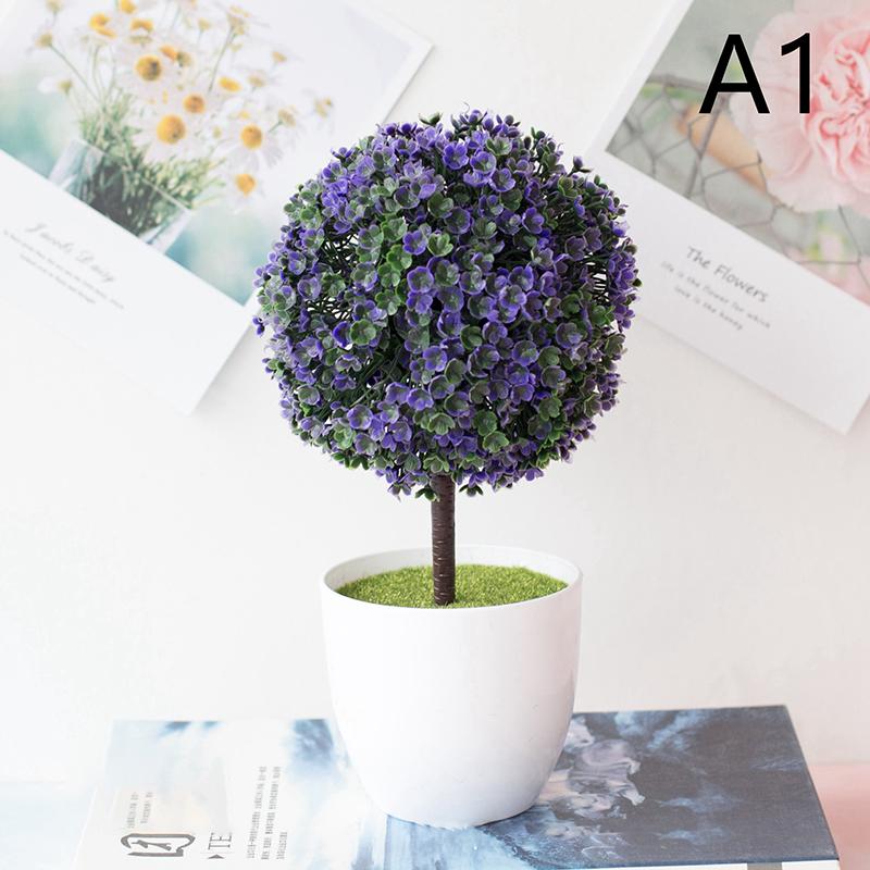 Artificial Plants Potted Green Bonsai Small Tree Grass Plants Pot Ornament Fake Flowers For Home Garden Decoration Wedding Party