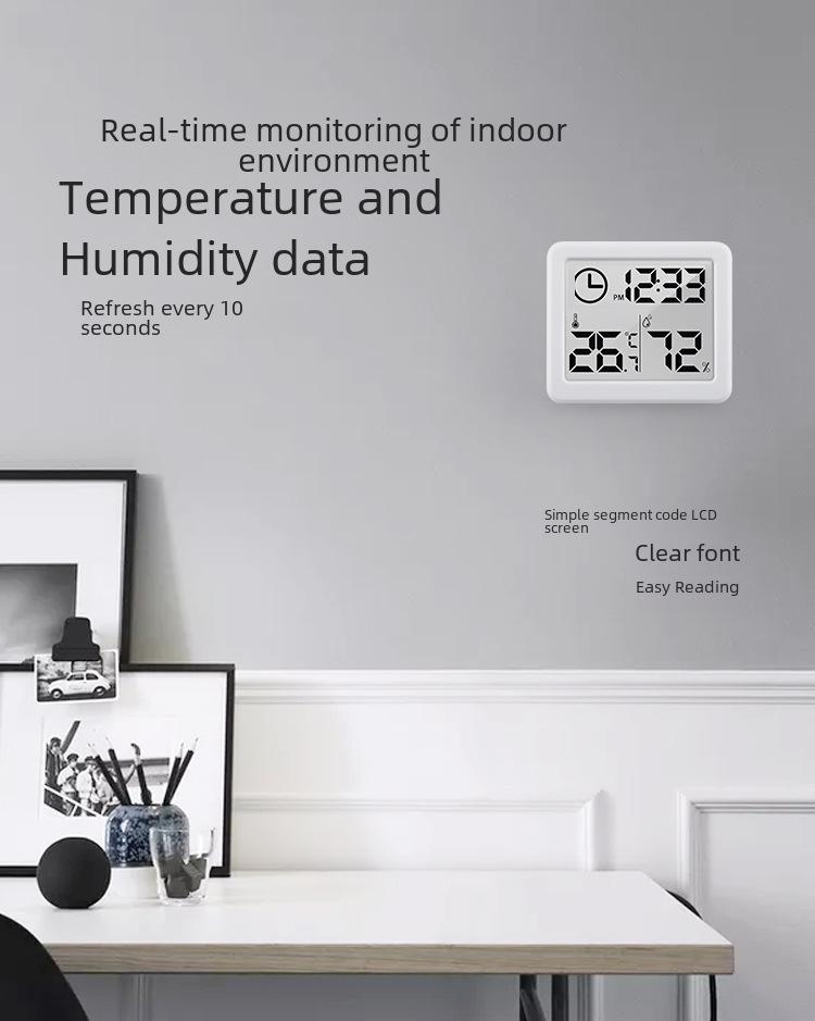 Pandun 1cm Thin Digital Indoor Thermometer & Hygrometer for Smart Homes