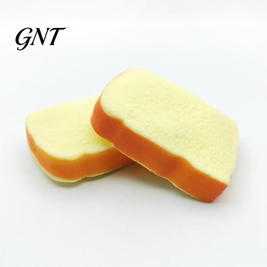 Sliced Bread Sensory Toy 1/2Pcs Simulated Toast Stress Relief Toy, Squeeze Soft Stretchy Fake Food Fidget for Kids Teens Adults Desk