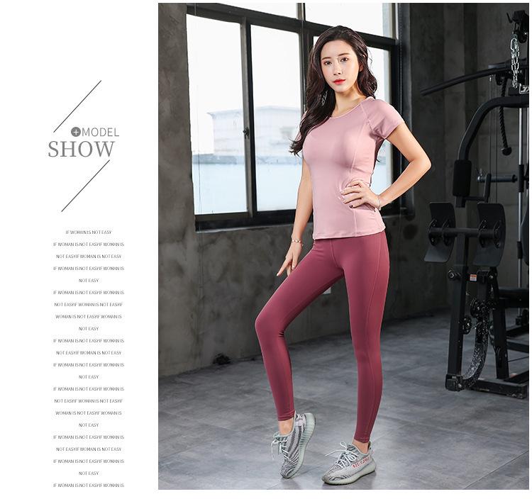 Women's Quick-Dry Yoga & Running Short Sleeve T-Shirt - Sweat-Absorbent, Gym-Ready Fitness Top