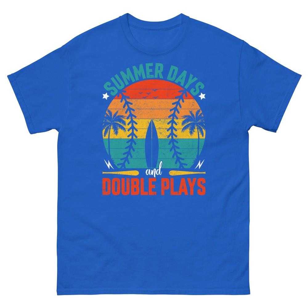 Summer Days and Double Plays Baseball Ballpark Unisex Classic Tee L