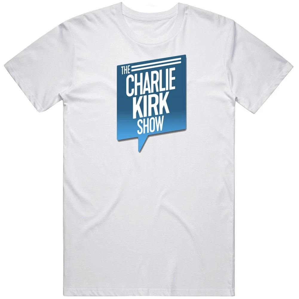 

Charlie Kirk Show Podcast Fan Gift Unisex Classic T Shirt Graphic T Shirts Retro Streetwear Crewneck Shortsleeved Unisex Tshirt S