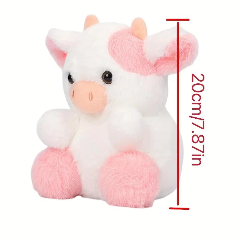 Kawaii Cow Plush Toy Plush Pillow Palm Cows Plush Stuffed Animal Toy Cartoon Cute Pink Cow Plush Toy Cow Plushie Doll for Kids