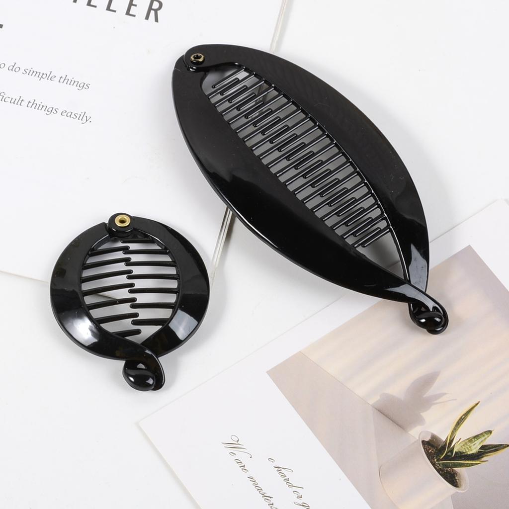 3Pcs/Set Fish Shape Hair Claws Clips Ponytail Holder for Women Girls Banana Clips Crabs Black Hair Styling Accessories