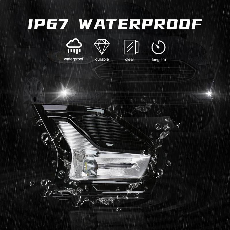 Led Fog Lamps For Ford Mondeo Fusion   Daytime Running Light DRL Car Front Driving Daylight Covers Frame Wire Switch 12V