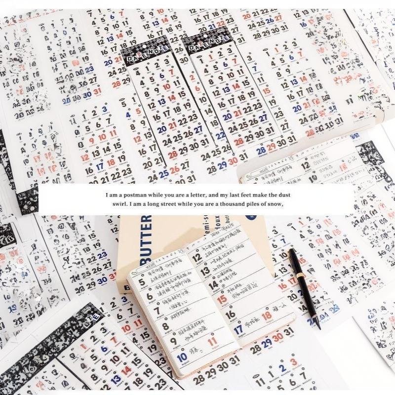 365 Dni Etykiety z Datą Naklejki dla Zwierząt - Wodoodporne Naklejki Wycinane do Planera Dziennika Scrapbookingu Dekoracja Ręcznego Konta DIY