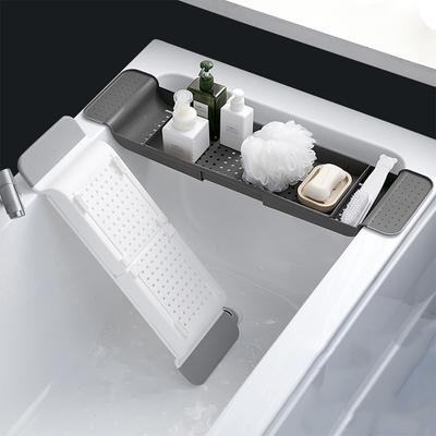 Prateleira para banheira Bandeja extensível para banheira Suporte para chuveiro Suporte multifuncional para banheira Suporte para toalhas e livros Acessórios para banheiro