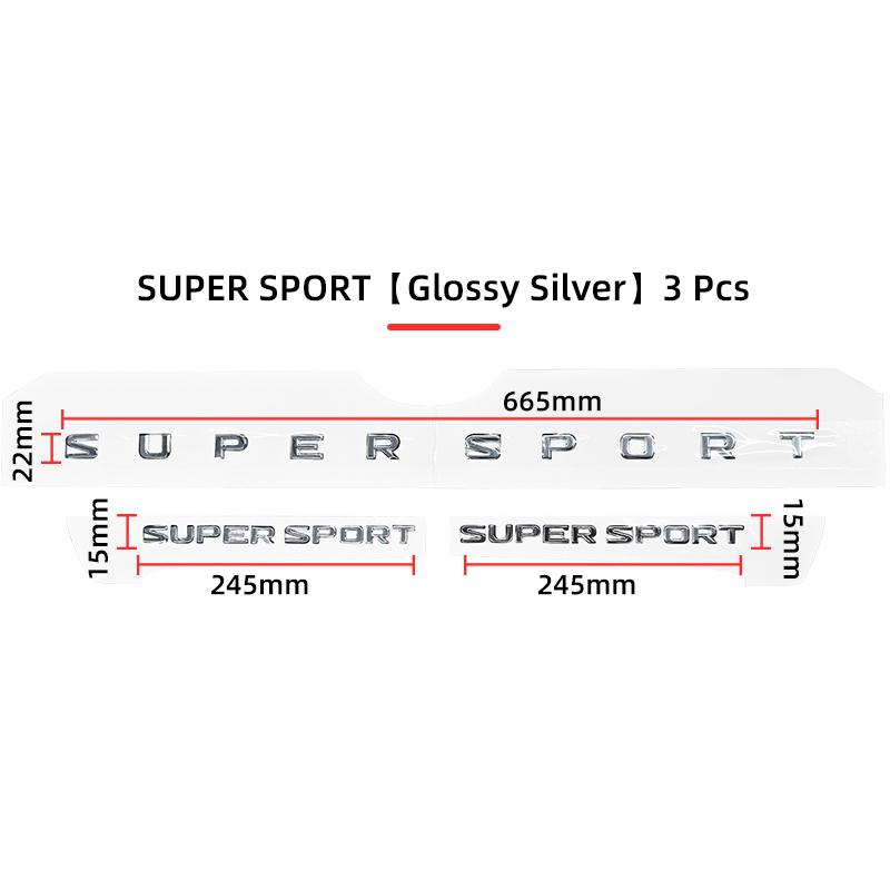 3D ABS Car Letter Logo Sticker Tail Bumper Badge Auto Rear Trunk Emblem Decals Accessories For Lexus SUPER SPORT HYBRID