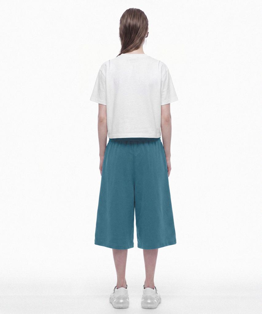 PRINOAR Single Pleated Bermuda Shorts - Peacock Green