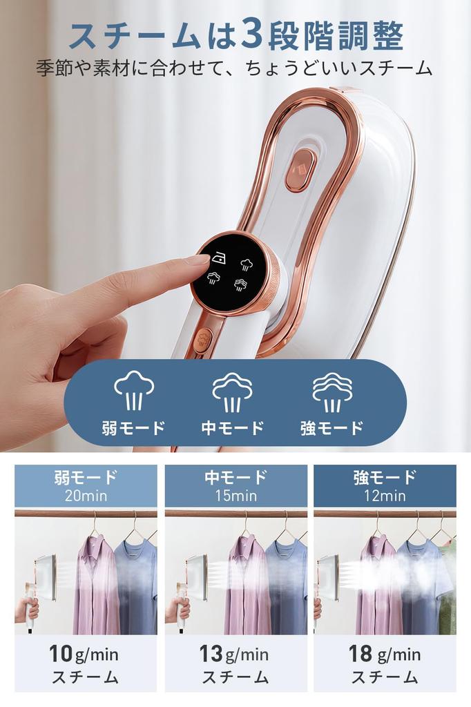 Handheld Steam Iron [3 Steam Levels, 2-Way Steamer & Iron] Removes Wrinkles While Clothes Are Still on Hanger, Powerful 1000W, 4 Modes, Garment Steame