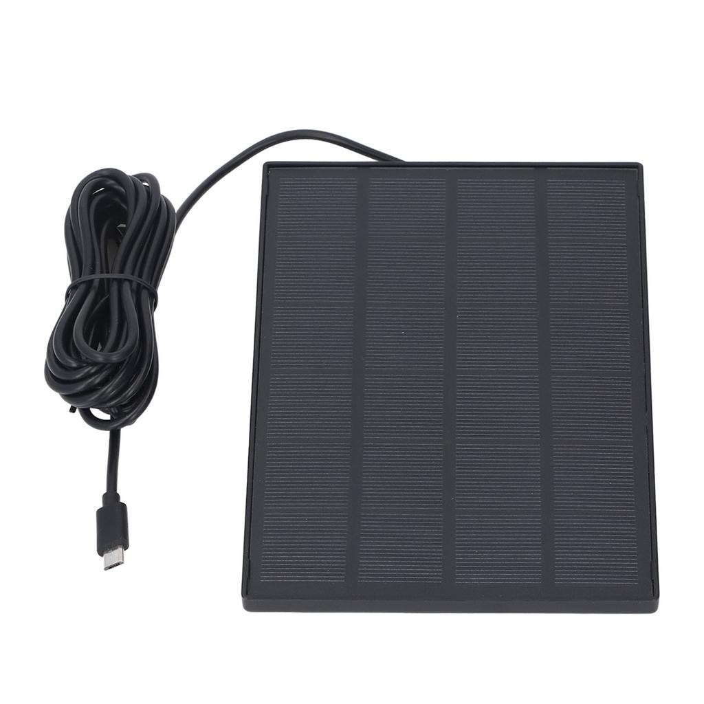 5W 5V Solar Panel for Security Camera IP66 Water Proof Outdoor Wireless Camera Charger with Micro USB Type C Interface
