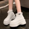 Flats Fur Platform Suede Ankle Boots Women Brand Snow Plush Warm Cotton Shoes Fad High Heels 2025 Trend Cozy Winter Botas Mujer