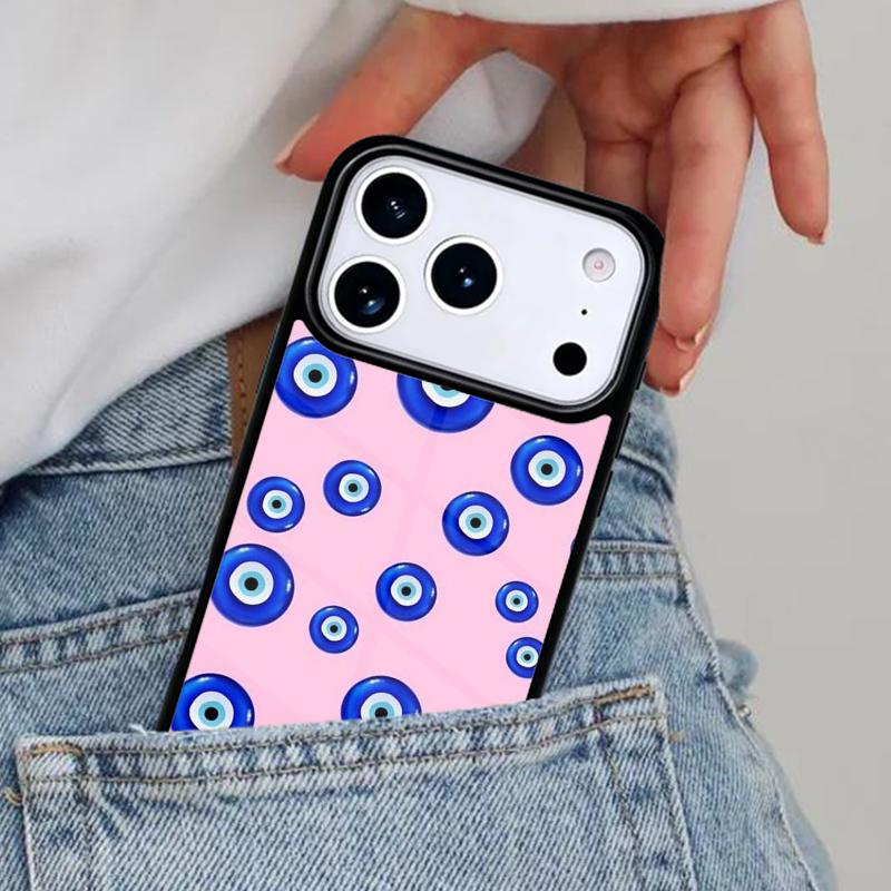 Evil Eye soft Phone Case for iPhone 16e 15 14 13 12 17 Pro Max Plus Air 17pro Cover Coque
