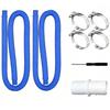 Deux tuyaux de piscine flexibles de 1,5 m avec pinces métalliques pour pompes de piscine de 300/330/530/1000 gallons Tuyau de remplacement pour pompe de piscine hors-sol