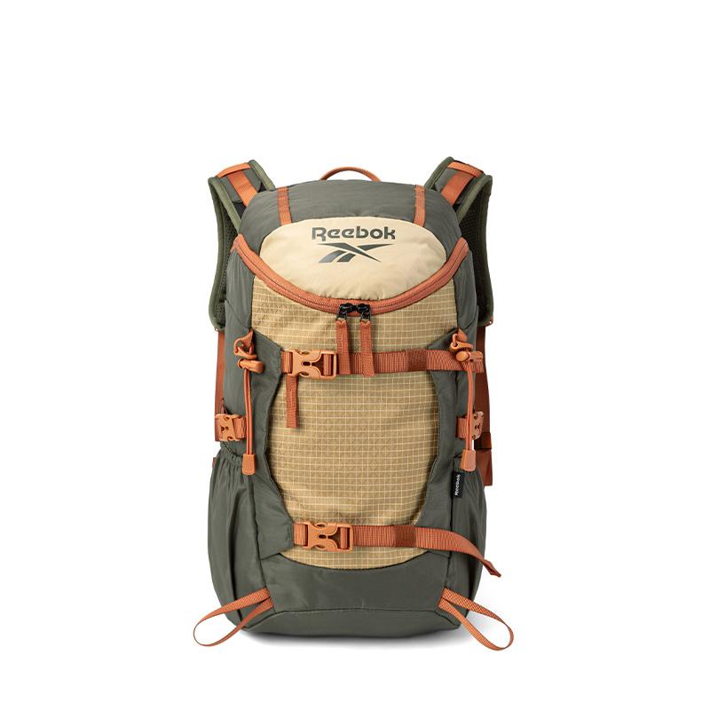 New Reebok Fabric Backpack Unisex Khaki Green/Jasper/Obsidian Black RB250104M