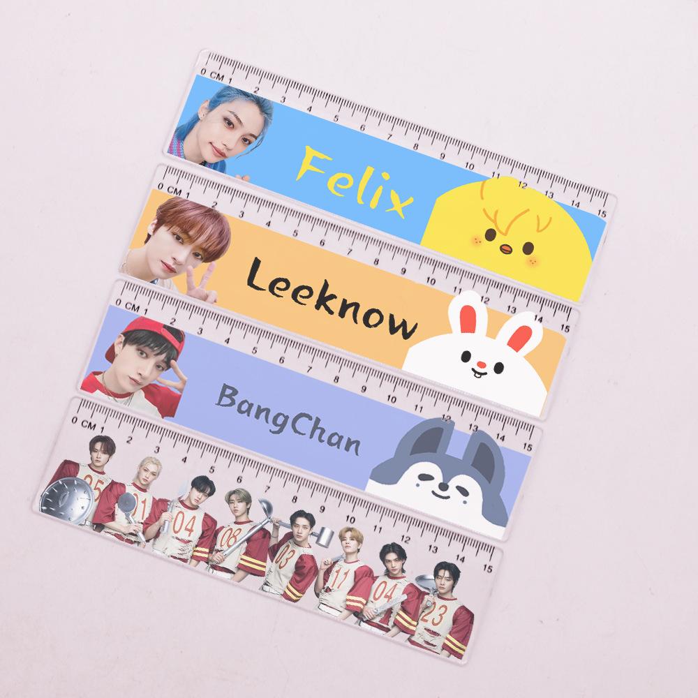 Kpop Star Stray Kids Skzoo Style Peripheral Fang Can Han Zhicheng Li Minhao Simple Ruler Cz03