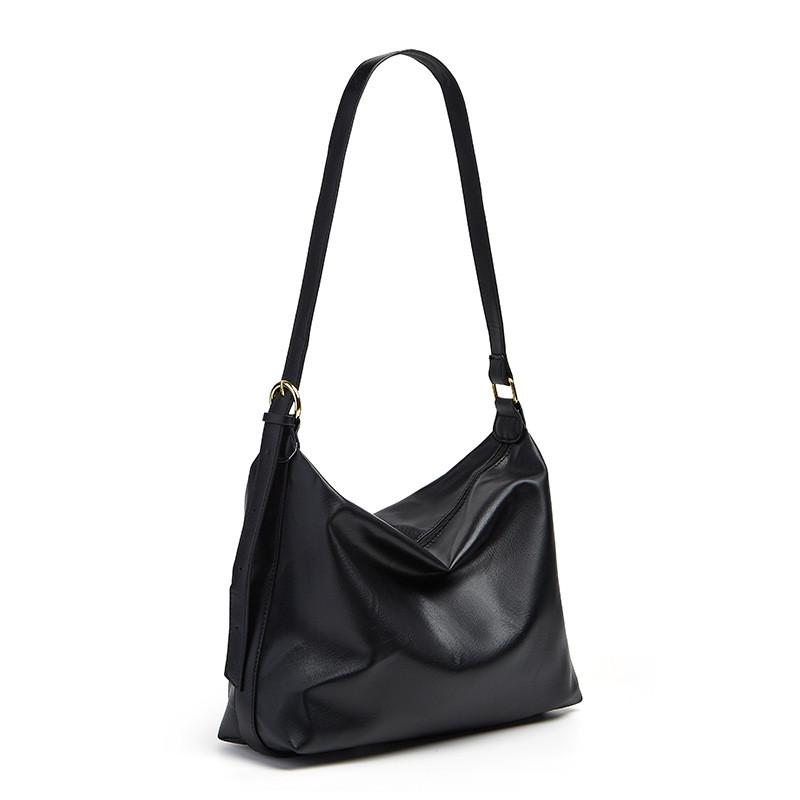 IELGY Large-Capacity Bag Fashion Solid Color Soft Leather Shoulder Cross-Body High-End Commuter Tote Bag