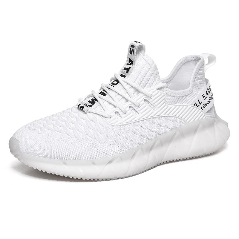 2025 New Lightweight Breathable Flying Woven Coconut Shoes Student Fitness Running Shoes Male Popcorn Soft Sole Sports Shoes