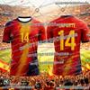Spanish-style Summer 3D Printed  Football Jersey T-shirt Loose and Comfortable Recommended for Sports Wear