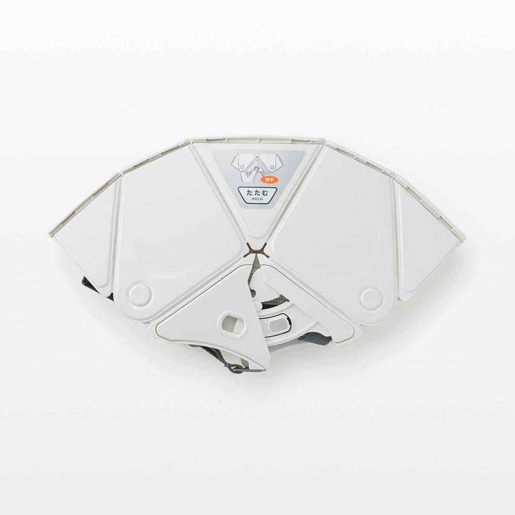 MUJI Folding Wide X Deep X 15cm High Helmet, White, MJ-FH2, 44913314, 28.5cm 20.8cm