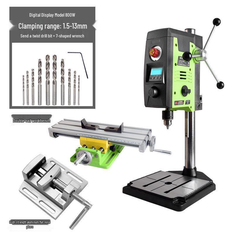 220V Multifunctional Desktop Electric Drill Press with Digital Display for Industrial and Household Use