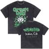 Washed Vintage Punk Band Green Day Dookie Graphic Tshirts Men Classic Gothic Rock T Shirts Male Oversized Tshirt Man Streetwear