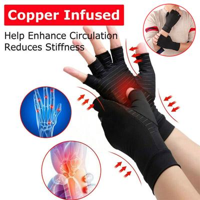 1 Pair Compression Finger Support Joint Pain Relief Arthritis Therapy Gloves