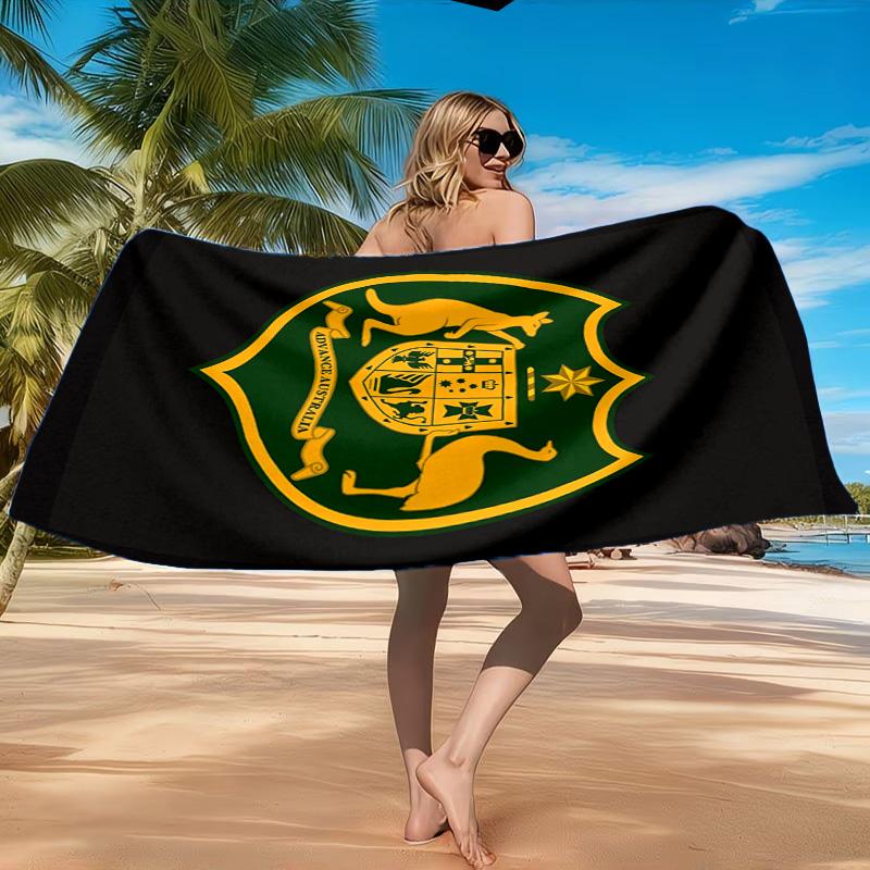 Australia Herb godło Ręcznik plażowy, Szybkoschnący, Łatwy w pielęgnacji, Odpowiedni zarówno do fitnessu, jak i na wakacje na plaży, Niezbędny sportowy