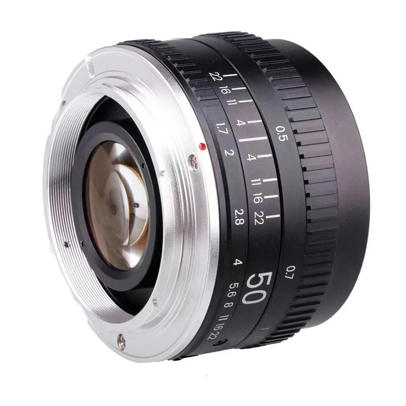 Camera lens 50mm F1.7 Metal Large Aperture Standard Prime Full Frame Portrait Manual Focus Lens for Canon EOS M42 Nikon Camera