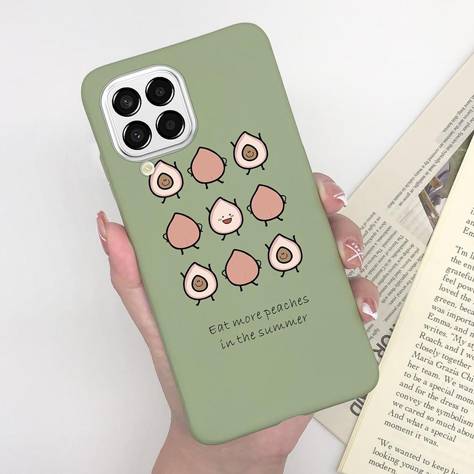 For Samsung Galaxy M33 5G Case Heart Cartoon Silicone Matte Shockproof Phone Cover For SamsungM33 GalaxyM33 M 33 Funda Shell TPU