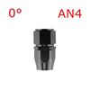 Universal AN4/AN6/AN8/AN10/AN12 Straight 0°/45°/90°/120° Degree Oil Fuel Swivel Hose End Fitting CPE Oil Hose End Adaptor Black