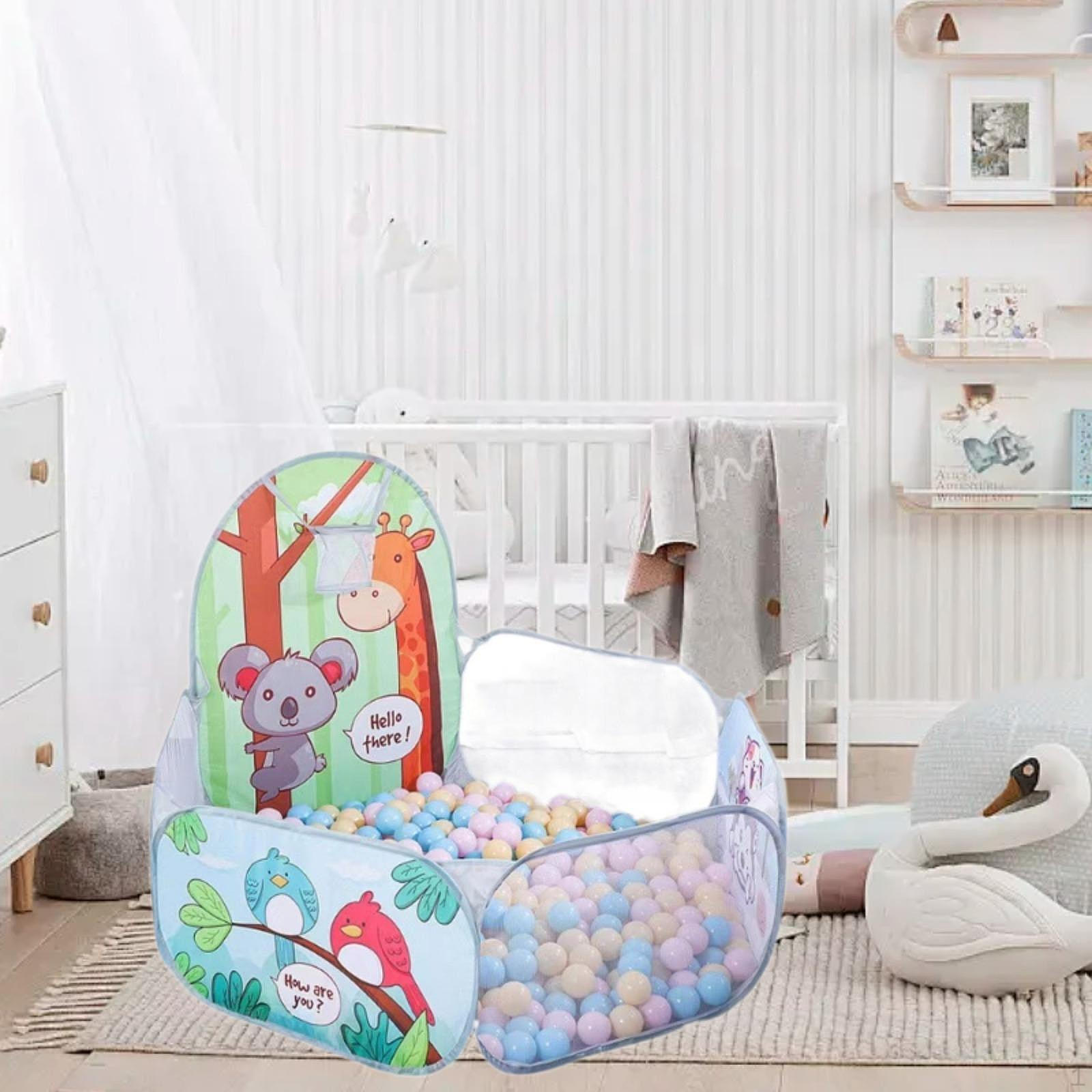 

Детская игровая палатка, детский манеж для ползания, симпатичное украшение детской комнаты с мячами, баскетбольное кольцо 50 balls_Style A