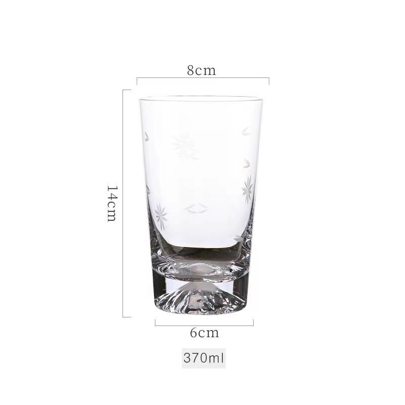 Classic Transparent Snow Mountain Cup Japanese Mount Fuji Whisky Glass Cup Breakfast Milk Drink Beer Wine Fruit Juice Cups