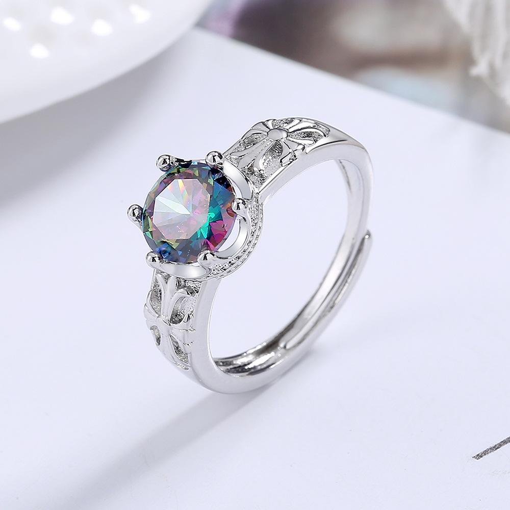 Lindon – bague classique en alliage de cuivre et Zircon, bijoux pour dames, cadeau de fête de promesse de mariage