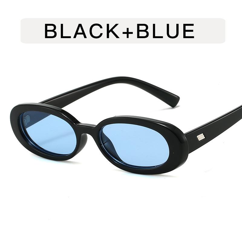 Oval Shape Sun Glasses for Men European American Style Designer Sunglasses Women Vintage Anti-glare Women Sunglass