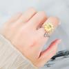 Women's Adjustable Sunflower Ring Rotating Mori Style Simple High-end Sense Personalized Finger Jewelry