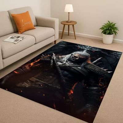 2026 Nouveau Le Sorceleur Jeu Geralt Joueur Dessin Animé Salon Tapis de Zone Antidérapant pour Chambre à Coucher Salle de Jeux Canapé,Paillasson Maison Enfant