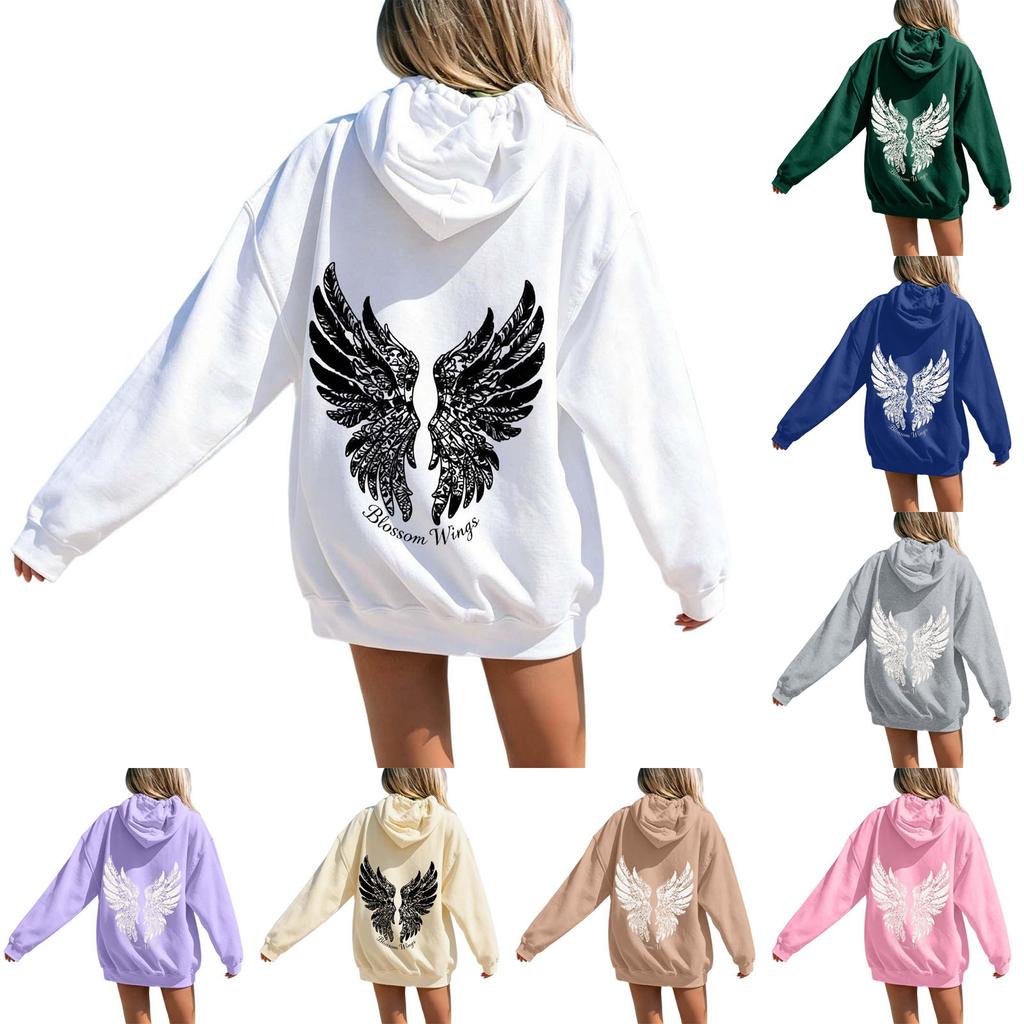 Comfortable Unisex Casual Long Sleeve Hooded Sweatshirt with Print for Men and Women