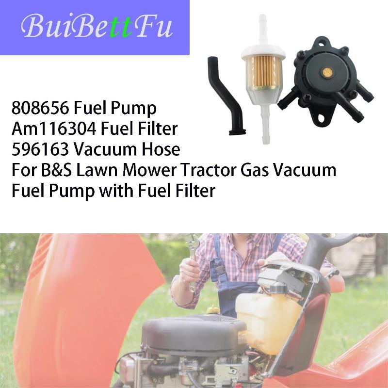 808656 Fuel Pump for B&S Lawn Mower Tractor Gas Vacuum Fuel Pump with Fuel Filter for Honda Yamaha 491922 691034 692313 808492 John Deere Kohler