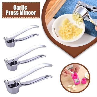 Garlic Press Anti-Skid Thickened Garlic Clip Multifunctional Zinc Alloy Stainless Steel Manual Pull Type Garlic Punch
