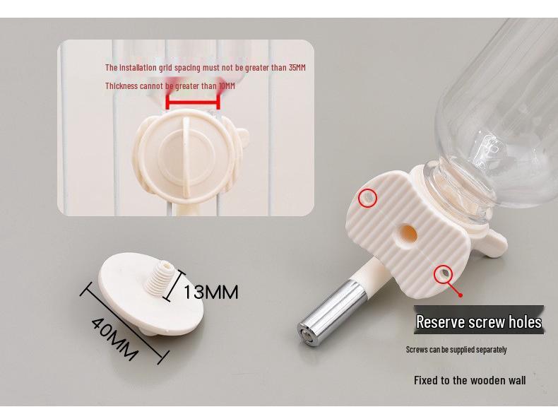 Lashige Leak-proof Hanging Water Bottle for Small Pets: Rabbit, Guinea Pig, Hamster, Chinchilla