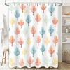 Colorful Leaves Shower Curtain Modern Bathroom Decor Easy Installation Perfect for Any Space