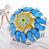 1PC Butterfly Mandala Automatic Open/close Umbrella with 8-Rib Structure for Women/Men, All-Season Use - Travel Essential, Stylish Accessory, Highqual