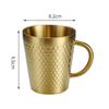 300ML Creative Stainless Steel Beer Mugs with Handle Coffee Tea Drinks Cups Home Kitchen Drinkware Tumbler Christmas Gift