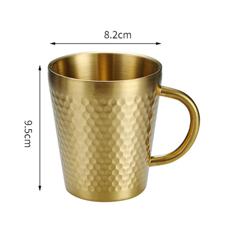 300ML Creative Stainless Steel Beer Mugs with Handle Coffee Tea Drinks Cups Home Kitchen Drinkware Tumbler Christmas Gift
